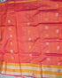 Orange Pure Venkatagiri Handloom Cotton Silk Saree with Zari Border